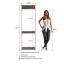 Ver imagem 4 de Guarda Roupa Closet 02 Cabideiros 183x60cm Branco Montana Proddy
