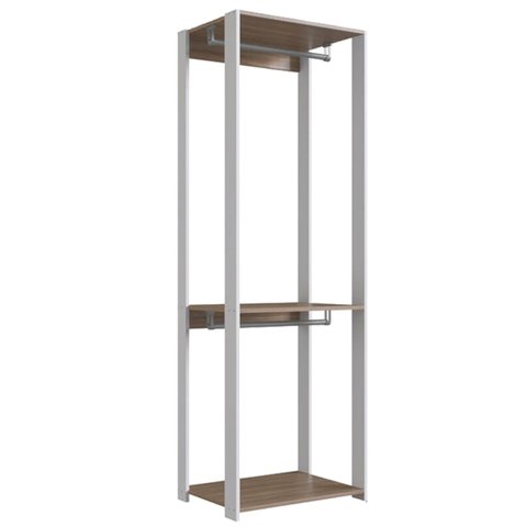 Guarda Roupa Closet 02 Cabideiros 183x60cm Branco Montana Proddy