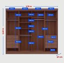Ver imagem 2 de Guarda Roupa Daymond 8 Portas Ripado 100%MDF D Doro Móveis