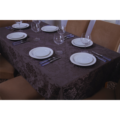 toalha de mesa quadrada 4 lugares tecido jacquard 1,35x1,50:grafitte