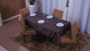 Ver imagem 3 de toalha de mesa quadrada 4 lugares tecido jacquard 1,35x1,50:grafitte