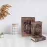 Kit 3 Livro Camuflado Book Cofre Decorativo Fake Porta Joias Documentos Caixa Organizador Madeira Ma - 2