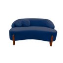 Ver imagem 3 de Namoradeira Sofá Feijão Moscou 130cm Orgânica Suede Azul Marinho