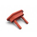 Ver imagem 1 de Kit 50 Pçs Protetor de Tomada Tampa Antichoque Bebe Vermelho