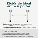 Ver imagem 3 de Suporte Mão Francesa 3 Un 30cm Branco Grapa de Parafusar Parede Granito Pia Banheiro Fixar Mármore