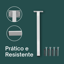 Ver imagem 4 de Suporte Mão Francesa 3 Un 30cm Branco Grapa de Parafusar Parede Granito Pia Banheiro Fixar Mármore