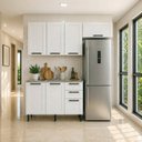 Ver imagem 1 de Cozinha Compacta Modulada Americana 3 Peças sem Tampo MDF Grazi Branco