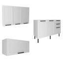 Ver imagem 2 de Cozinha Compacta Modulada Americana 3 Peças sem Tampo MDF Grazi Branco