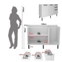 Ver mais imagens de Cozinha Compacta Modulada Americana 3 Peças sem Tampo MDF Grazi Branco