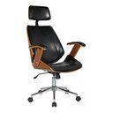 Ver imagem 1 de Cadeira de Escritorio Presidente Lisboa Preta G1012c com Apoio de Cabeça