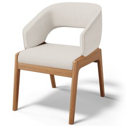 Kit 05 Cadeiras de Jantar e Estar Living Estofada Lince L02 Linho Cru - Lyam Decor - 5