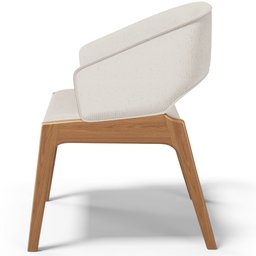 Kit 05 Cadeiras de Jantar e Estar Living Estofada Lince L02 Linho Cru - Lyam Decor - 7