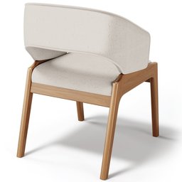 Kit 05 Cadeiras de Jantar e Estar Living Estofada Lince L02 Linho Cru - Lyam Decor - 6