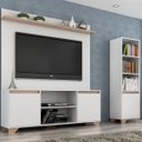 Ver imagem 1 de Conjunto Rack com Painel para TV 42 Polegadas e Estante Benevello 2037 Quiditá