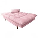 Ver imagem 4 de Sofá Cama Andorra com Banqueta Corano 3 Lugares Reclinável Império Rosa 309