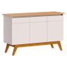 Aparador para Sala Buffet Classic 3 Portas com Gaveta Off White Nature - Imcal - 1