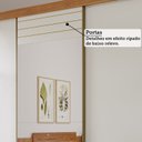 Ver mais imagens de Guarda-Roupa Casal 3 Portas de Correr com Espelho e Pés 199cm 100% MDF Roma Espresso Móveis Bege/Cinamomo/Off White