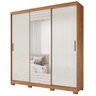 Guarda-Roupa Casal 3 Portas de Correr com Espelho e Pés 199cm 100% MDF Roma Espresso Móveis - 3