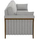 Ver mais imagens de Kit Sofá 3 Lugares Sala Estar 222 com Poltrona Stefan Pés Madeira M03 Linho Cinza - Lyam Decor