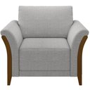 Ver imagem 6 de Kit Sofá 3 Lugares Sala Estar 222 com Poltrona Stefan Pés Madeira M03 Linho Cinza - Lyam Decor
