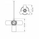 Ver imagem 3 de Lustre Pendente Nick Cobre Para 4 Lâmpadas Bivolt Taschibra
