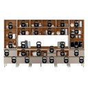 Ver imagem 7 de Cozinha Completa Modulada 370cm x 218,5cm Aéreo MDF Tq e Crt 8 Peças Proença Bege/Nogueira/Nude Prime