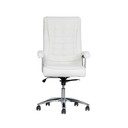 Ver imagem 4 de Cadeira Escritório Couro Presidente Molas Ensacadas Nr17 Califórnia Fratini Branco