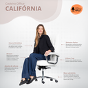 Ver imagem 2 de Cadeira Escritório Couro Presidente Molas Ensacadas Nr17 Califórnia Fratini Branco