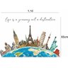 Adesivo Decorativo para Escolas Globo e Monumentos com Frase - 2
