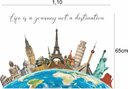 Ver imagem 2 de Adesivo Decorativo para Escolas Globo e Monumentos com Frase