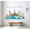 Adesivo Decorativo para Escolas Globo e Monumentos com Frase - 1