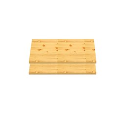 Kit 2 Painéis de Madeira de Pinus Maciça 60x30x1,8cm – Eco - 3