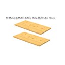 Ver imagem 1 de Kit 2 Painéis de Madeira de Pinus Maciça 60x30x1,8cm – Eco