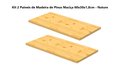 Ver imagem 1 de Kit 2 Painéis de Madeira de Pinus Maciça 60x30x1,8cm – Eco