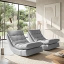 Ver imagem 1 de Kit 2 Poltronas com Leve Balanço Bouclé Premium de Luxo Balance para Sala Quarto Área de Leitura Con