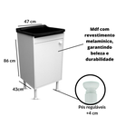 Ver imagem 6 de Gabinete Mdf com Tanque 22 Litros Plástico Entregue Montado