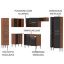 Ver imagem 5 de Armário de Cozinha Completa 385cm Rustic/Preto Emilly Love Madesa 01