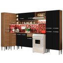 Ver imagem 3 de Armário de Cozinha Completa 385cm Rustic/Preto Emilly Love Madesa 01
