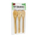 Ver imagem 2 de Kit com 3 Mini Colheres de Bambu 13 Cm Clink Sobremesa