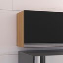 Ver imagem 3 de Armário Cozinha Aéreo Geladeira 60cm Basculante Leticia Amêndoa/preto A01 - D’Rossi