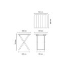 Ver imagem 2 de Mesa de Madeira Dobrável Tramontina Lille em Madeira Mista com Acabamento Natural Lixado