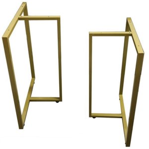Bases de Mesa Estilo Industrial Modelo T 75x60cm Kit C/2un - Dourado