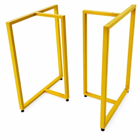Bases de Mesa Estilo Industrial Modelo T 75x60cm Kit c/2un - Dourado