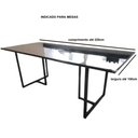 Ver imagem 4 de Bases de Mesa Estilo Industrial Modelo T 75x60cm Kit C/2un - Dourado