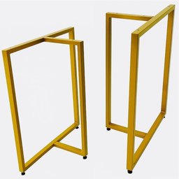 Bases de Mesa Estilo Industrial Modelo T 75x60cm Kit C/2un - Dourado - 1