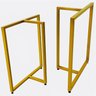 Bases de Mesa Estilo Industrial Modelo T 75x60cm Kit C/2un - Dourado - 1