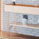 Ver imagem 6 de Conjunto Decorativo Aparador e Mesa de Centro Rennes Mdp/mdf Pés de Aço Off White/cinamomo G26 - Gra