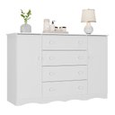 Ver imagem 2 de Cômoda Infantil 125cm 2 Portas e 4 Gavetas Realeza Multimóveis Mp4455 Branco