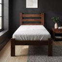Ver imagem 1 de Cama Solteiro com Colchão Madeira Maciça Reforçada Castanho