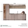 Cozinha Modulável Clássica Completa Mdf Carraro Malta Duna Cor:duna com Noce - 3